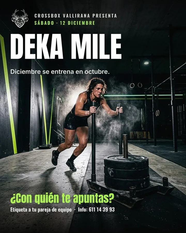 Flyer de la competición Deka Mile para Crossbox Vallirana
